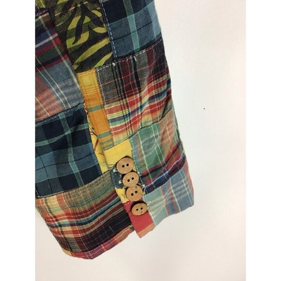 Men’s Tailor Vintage Patchwork Blazer Beach Themed Size L  🩵 - Picture 5 of 11